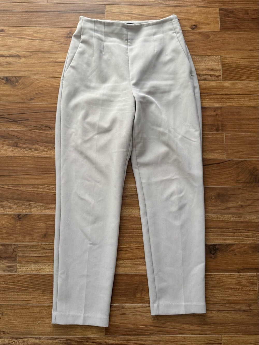 Dynamite High-Waisted Tailored Trousers Beige Oat Size 4